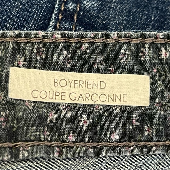 Vintage America Missy Dark Wash Mid Rise Boyfriend Distressed Ripped Jea… - Picture 12 of 12